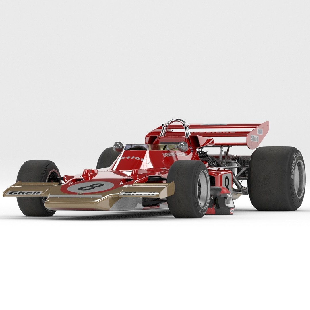 Lotus Type 72 3D Model – Classic Racing Car with Ford Engine - View 4