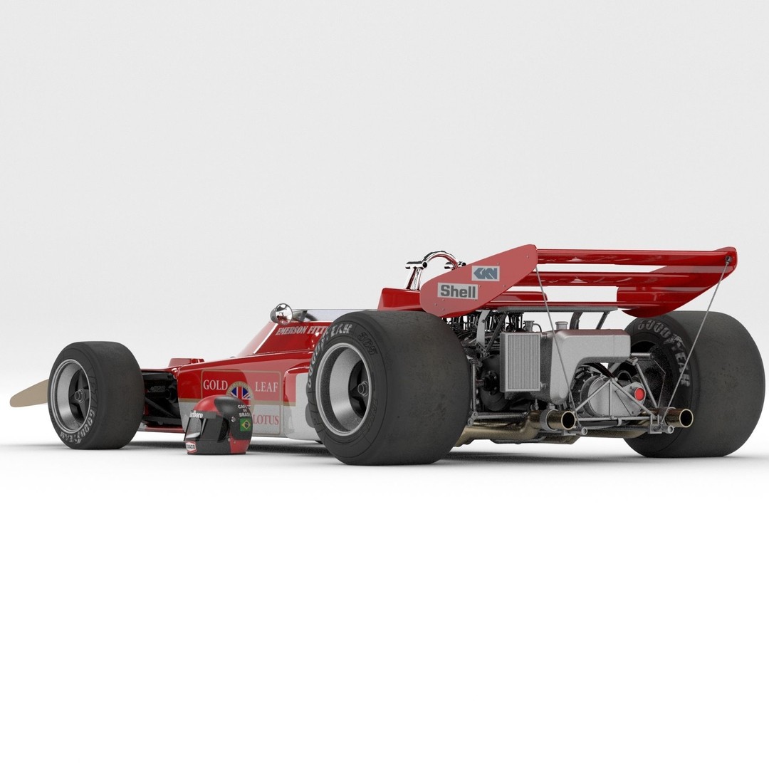 Lotus Type 72 3D Model – Classic Racing Car with Ford Engine - View 7
