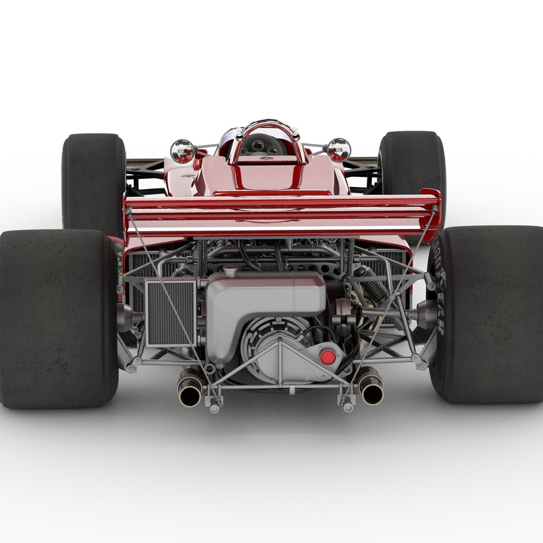 Lotus Type 72 3D Model – Classic Racing Car with Ford Engine - View 8