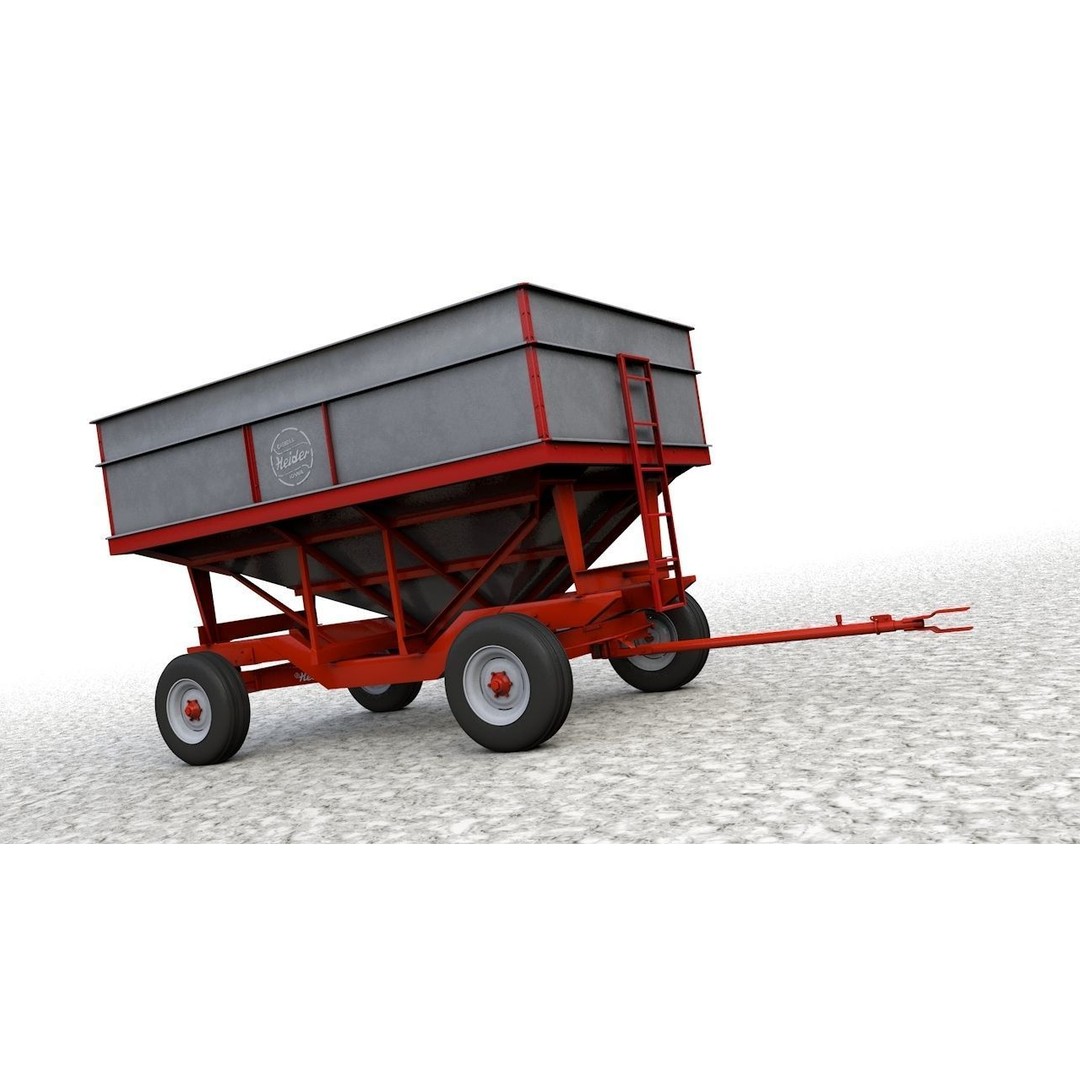 Heider Gravity Flow Wagon 3D Model – High Detail Industrial Asset, FBX - View 11