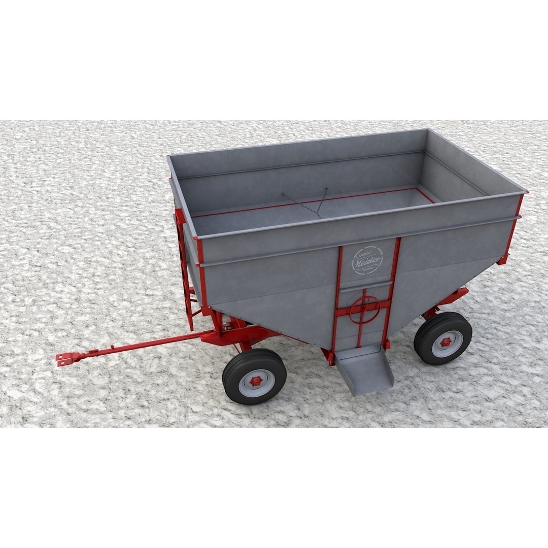 Heider Gravity Flow Wagon 3D Model – High Detail Industrial Asset, FBX - View 12