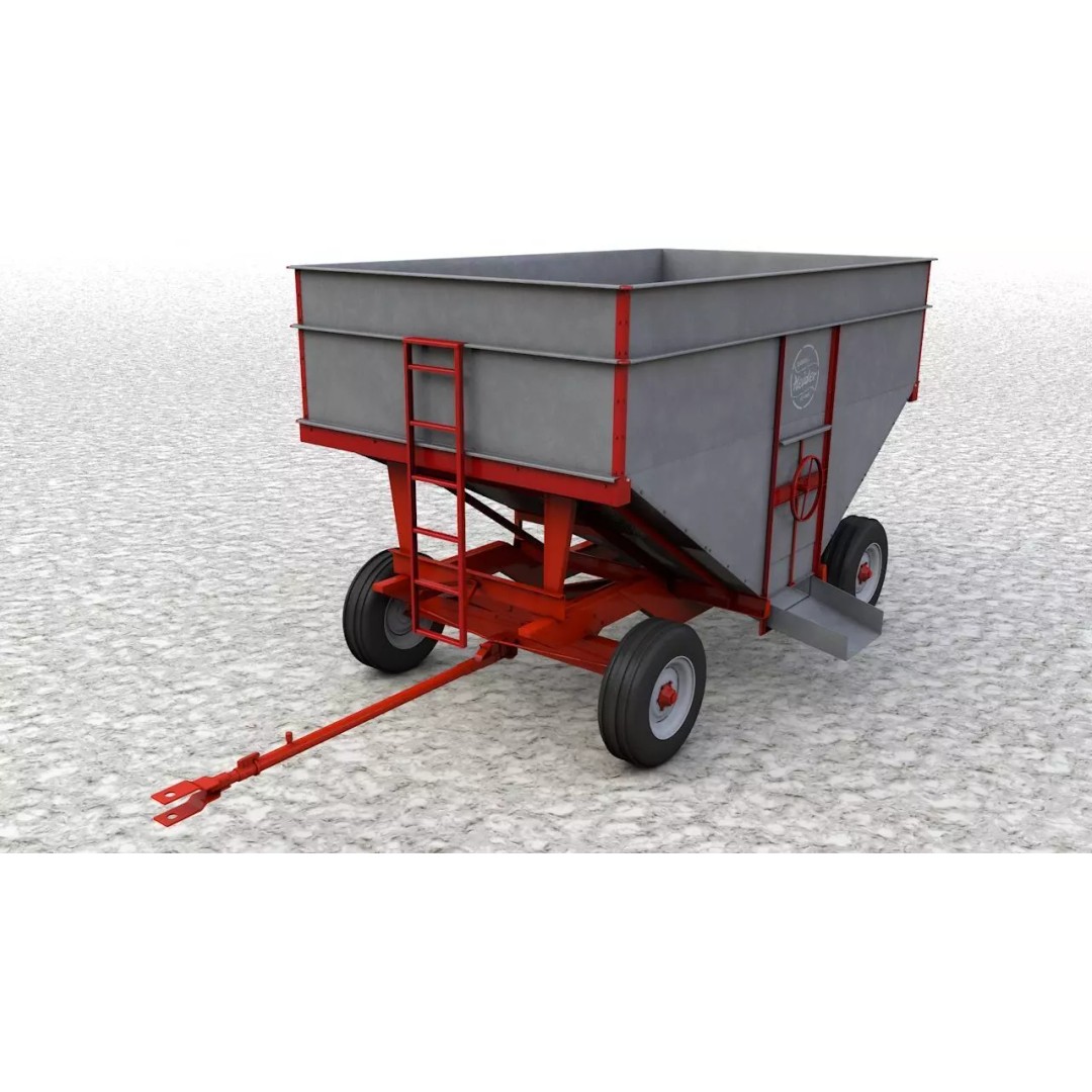 Heider Gravity Flow Wagon 3D Model – High Detail Industrial Asset, FBX - View 2