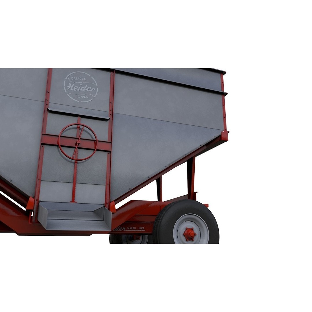 Heider Gravity Flow Wagon 3D Model – High Detail Industrial Asset, FBX - View 3