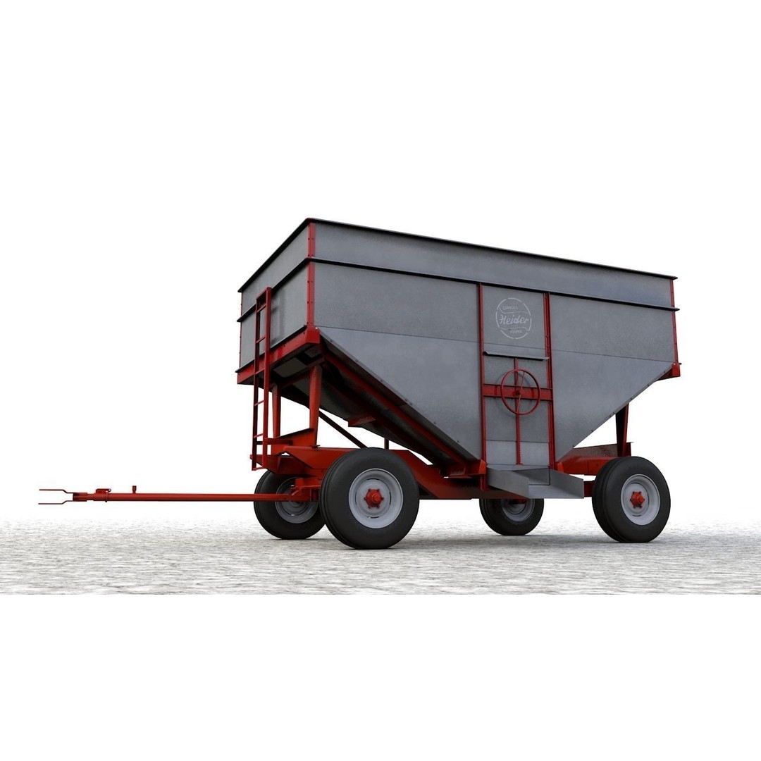 Heider Gravity Flow Wagon 3D Model – High Detail Industrial Asset, FBX - View 5