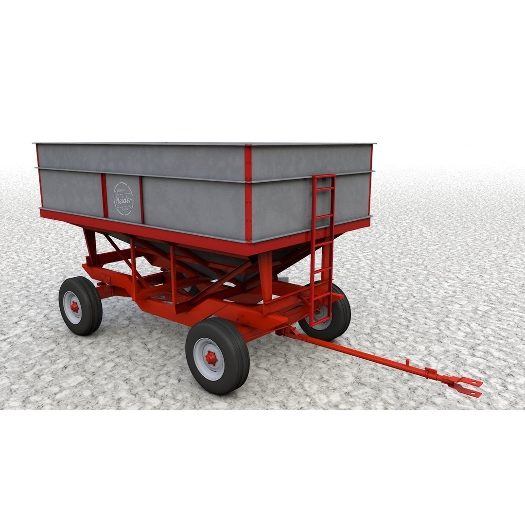 Heider Gravity Flow Wagon 3D Model – High Detail Industrial Asset, FBX - View 6
