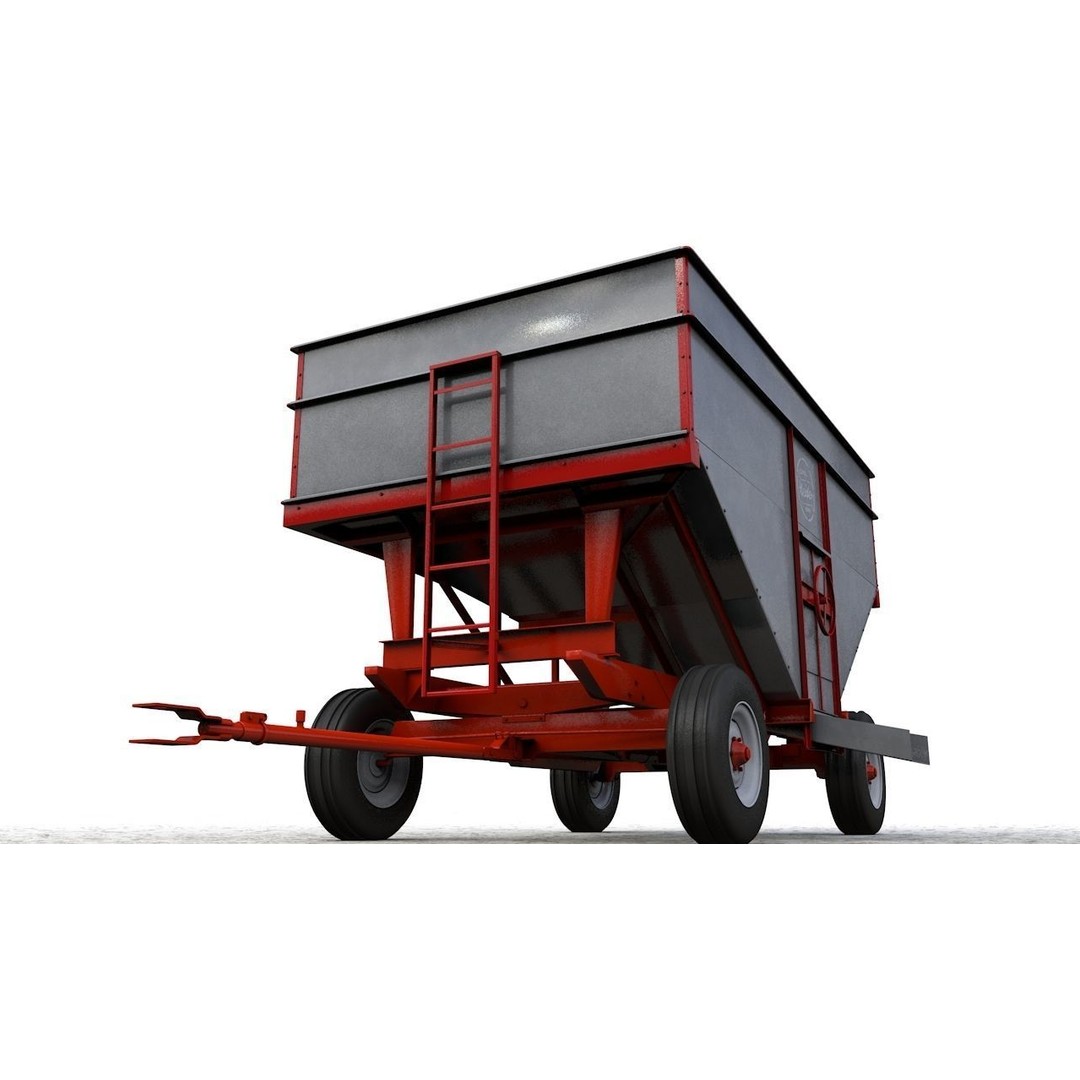 Heider Gravity Flow Wagon 3D Model – High Detail Industrial Asset, FBX - View 7