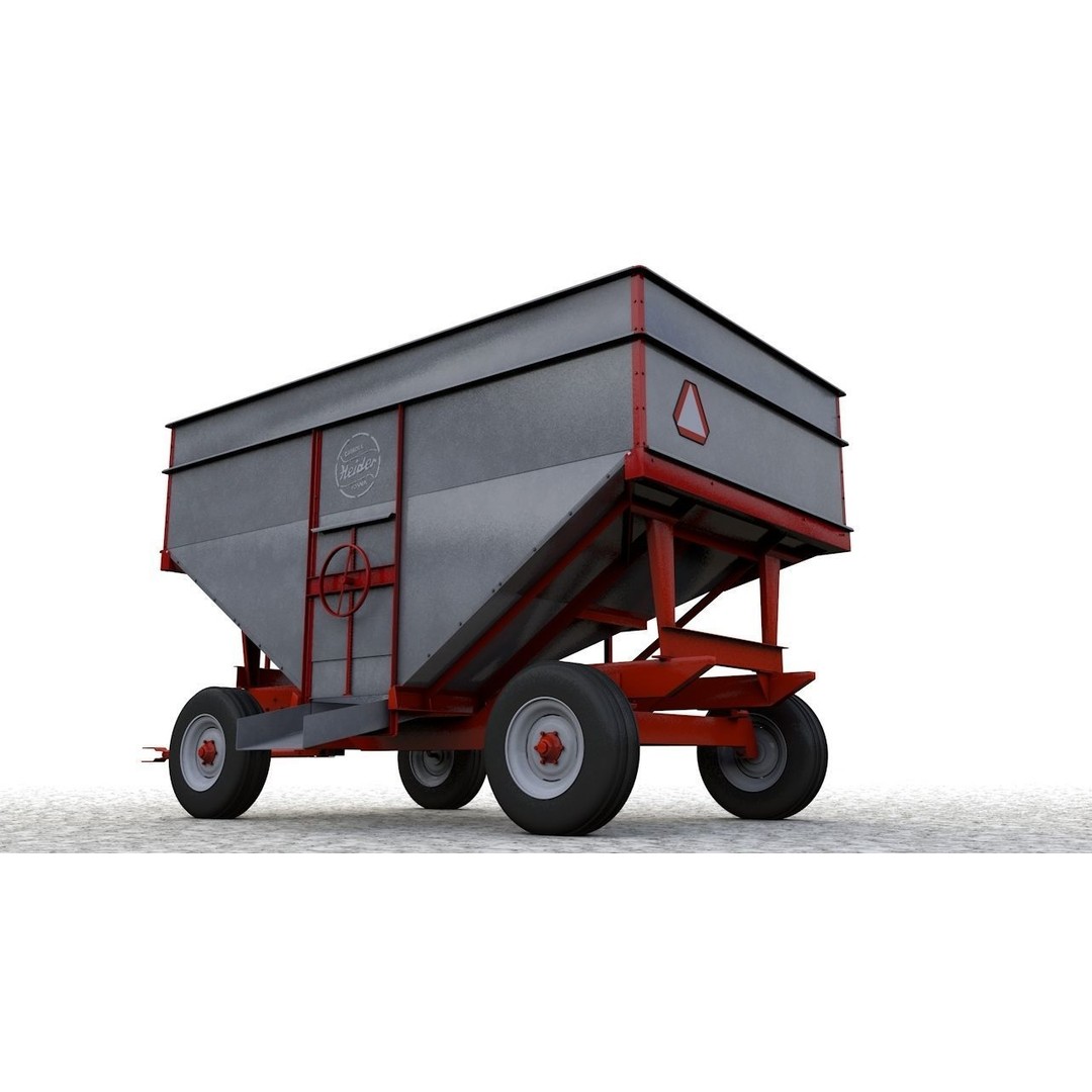 Heider Gravity Flow Wagon 3D Model – High Detail Industrial Asset, FBX - View 8
