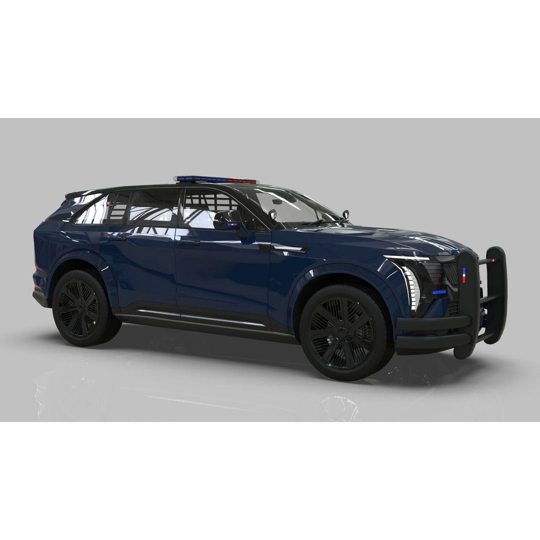 Cadillac Escalade IQ 2024 Police Interceptor 3D Model – Low Poly Game Asset, Blender - View 10