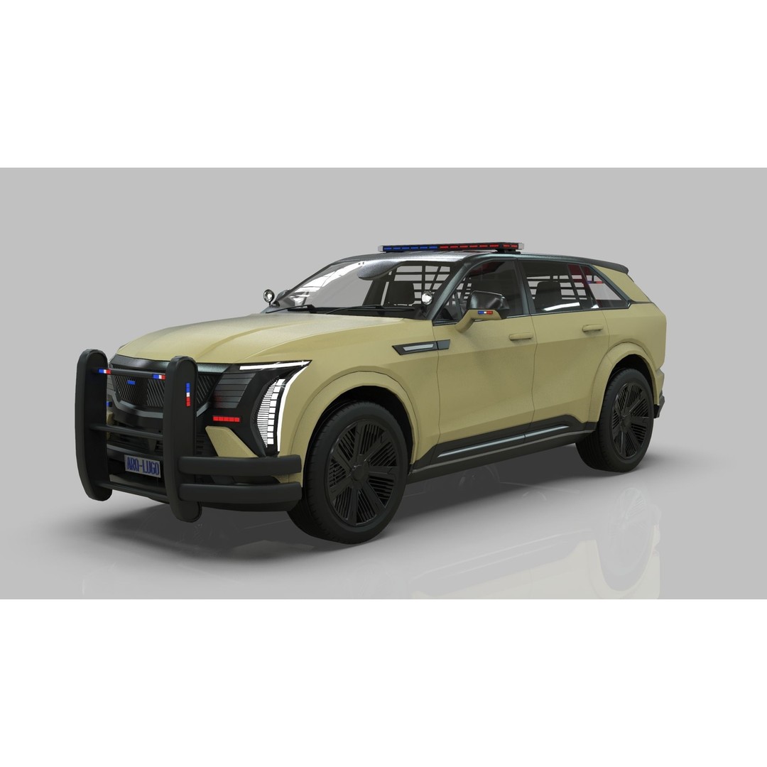 Cadillac Escalade IQ 2024 Police Interceptor 3D Model – Low Poly Game Asset, Blender - View 12