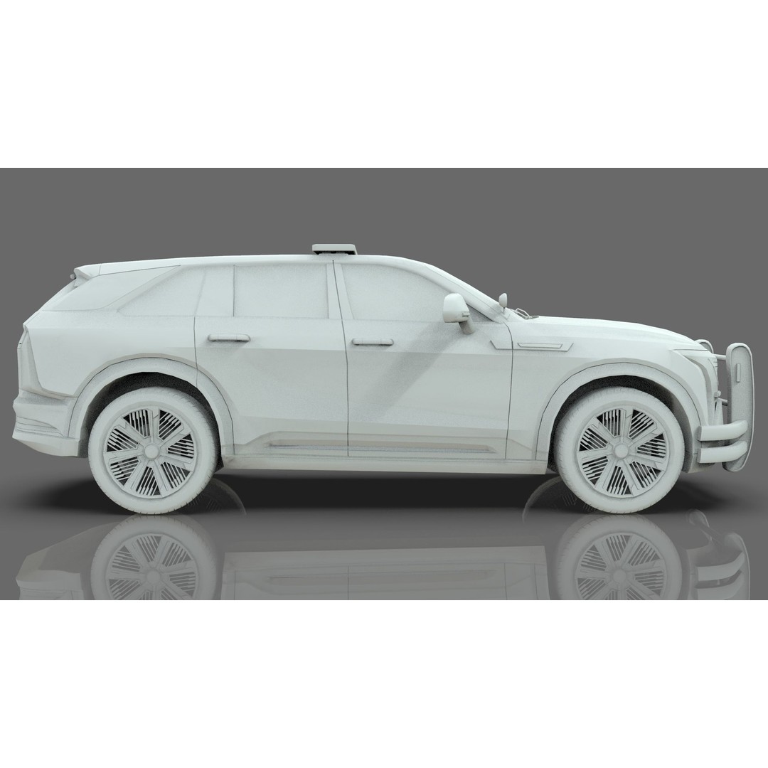 Cadillac Escalade IQ 2024 Police Interceptor 3D Model – Low Poly Game Asset, Blender - View 18