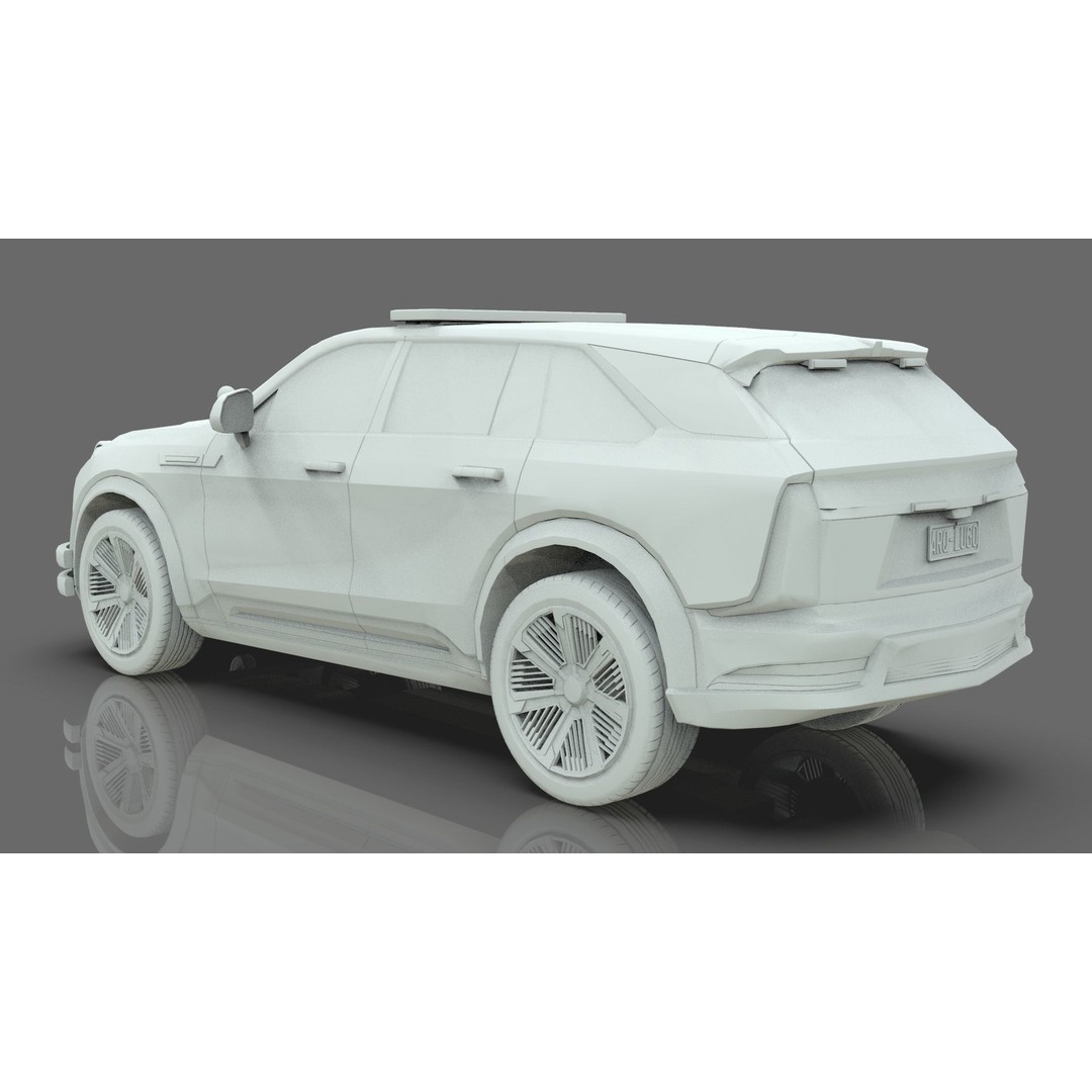 Cadillac Escalade IQ 2024 Police Interceptor 3D Model – Low Poly Game Asset, Blender - View 19