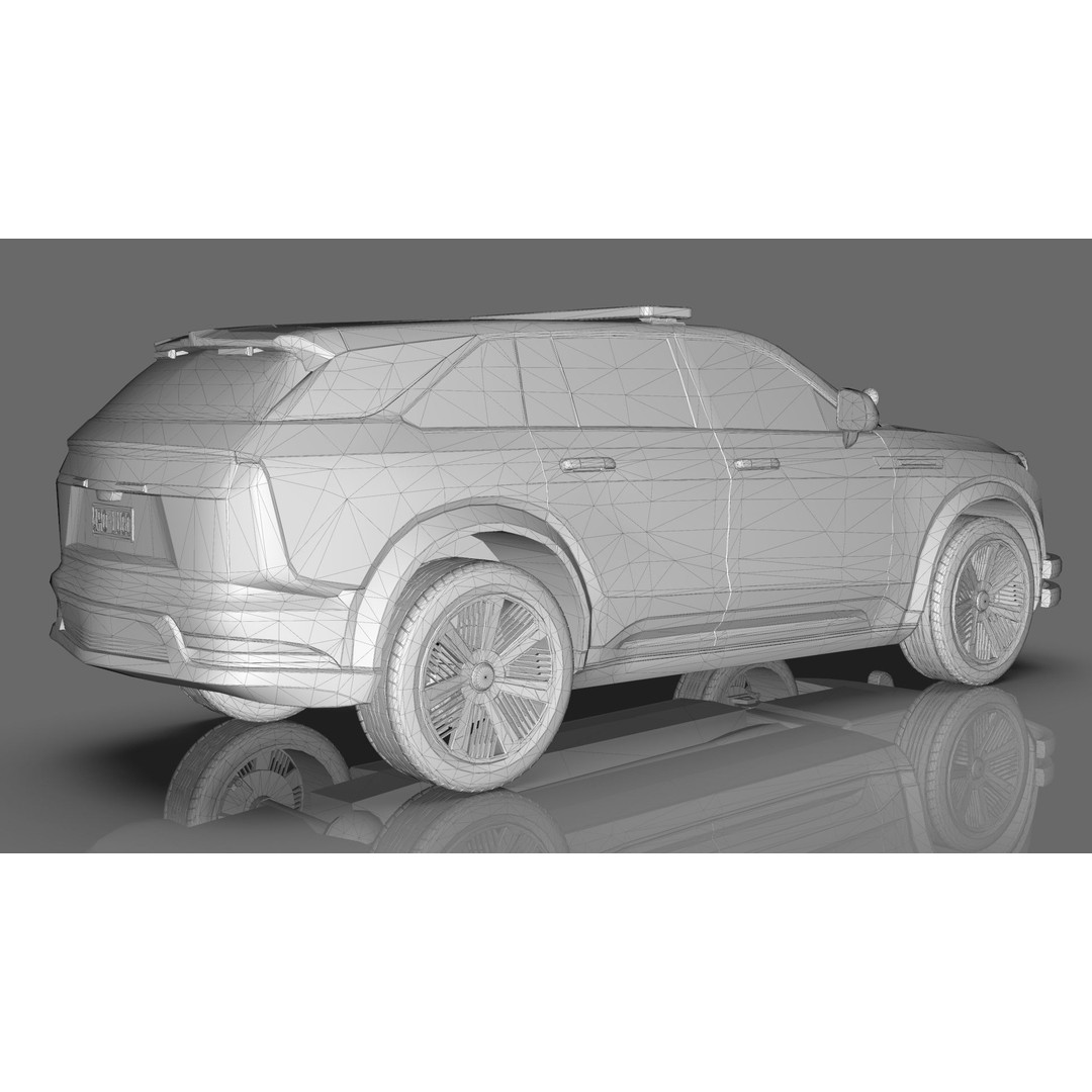 Cadillac Escalade IQ 2024 Police Interceptor 3D Model – Low Poly Game Asset, Blender - View 21