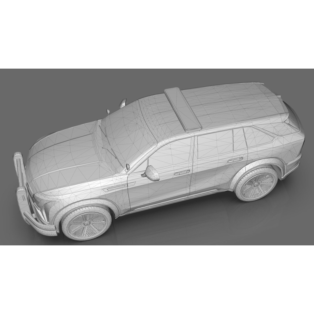 Cadillac Escalade IQ 2024 Police Interceptor 3D Model – Low Poly Game Asset, Blender - View 24