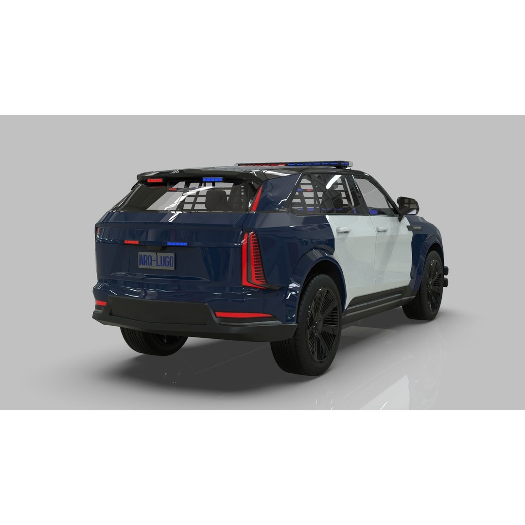 Cadillac Escalade IQ 2024 Police Interceptor 3D Model – Low Poly Game Asset, Blender - View 5