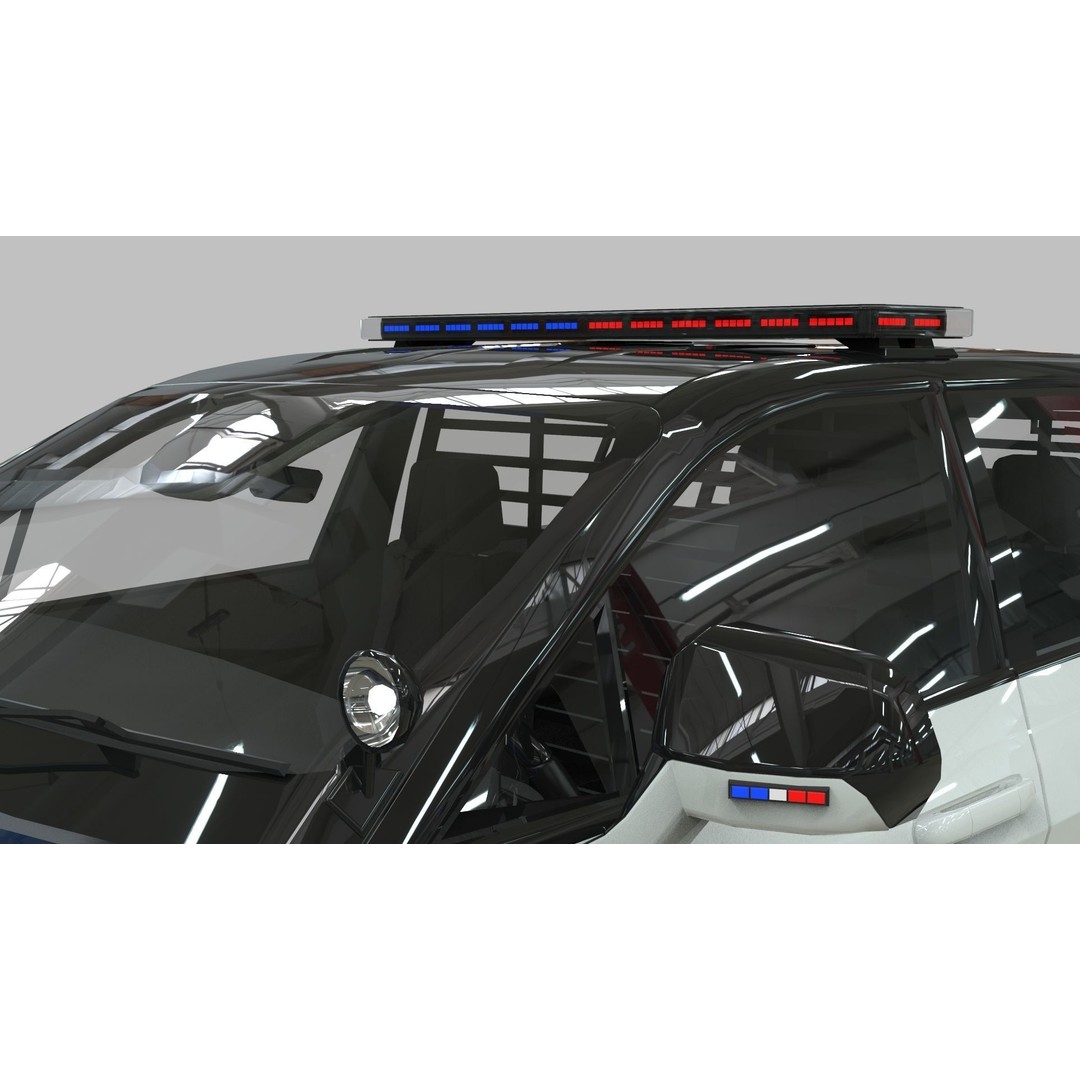 Cadillac Escalade IQ 2024 Police Interceptor 3D Model – Low Poly Game Asset, Blender - View 8