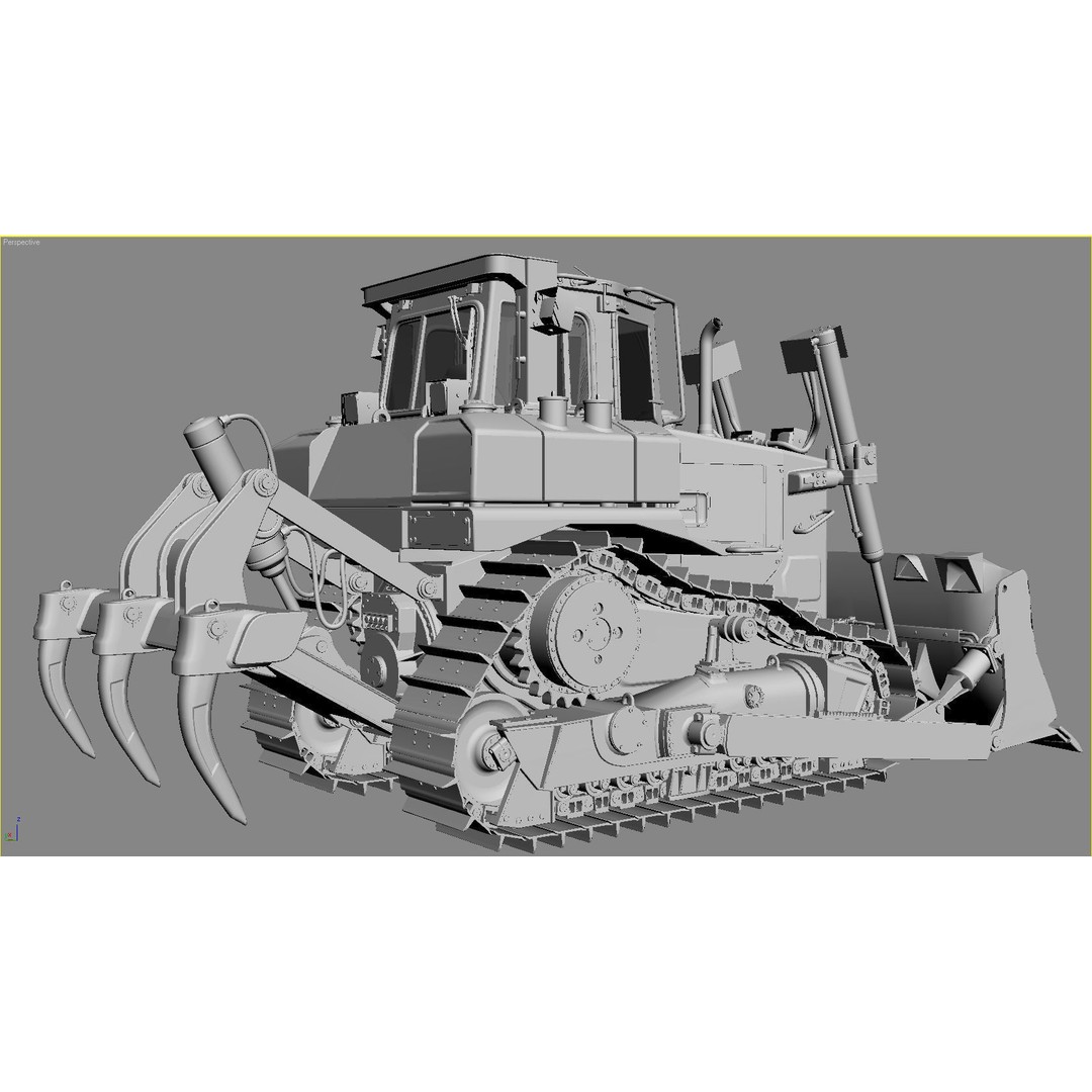 Crawler Dozer D6R 3D Model – High Poly Industrial Machine, FBX, OBJ, Max - View 15