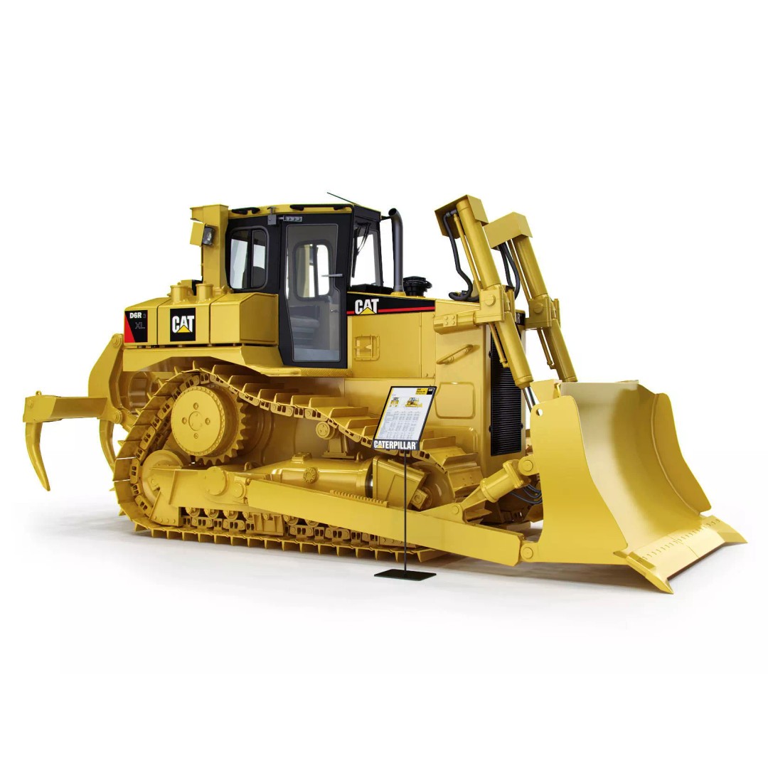 Crawler Dozer D6R 3D Model – High Poly Industrial Machine, FBX, OBJ, Max - View 2