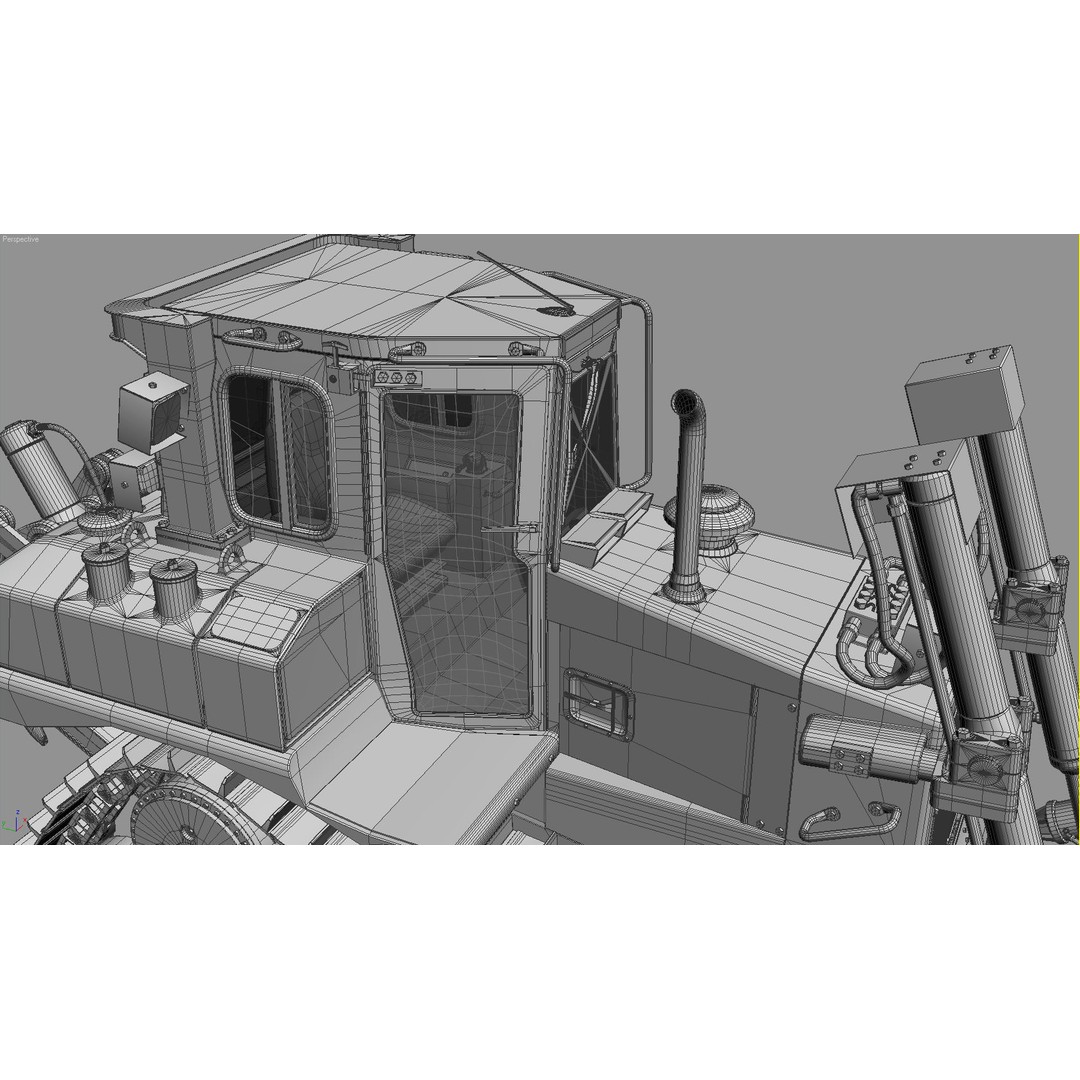 Crawler Dozer D6R 3D Model – High Poly Industrial Machine, FBX, OBJ, Max - View 22