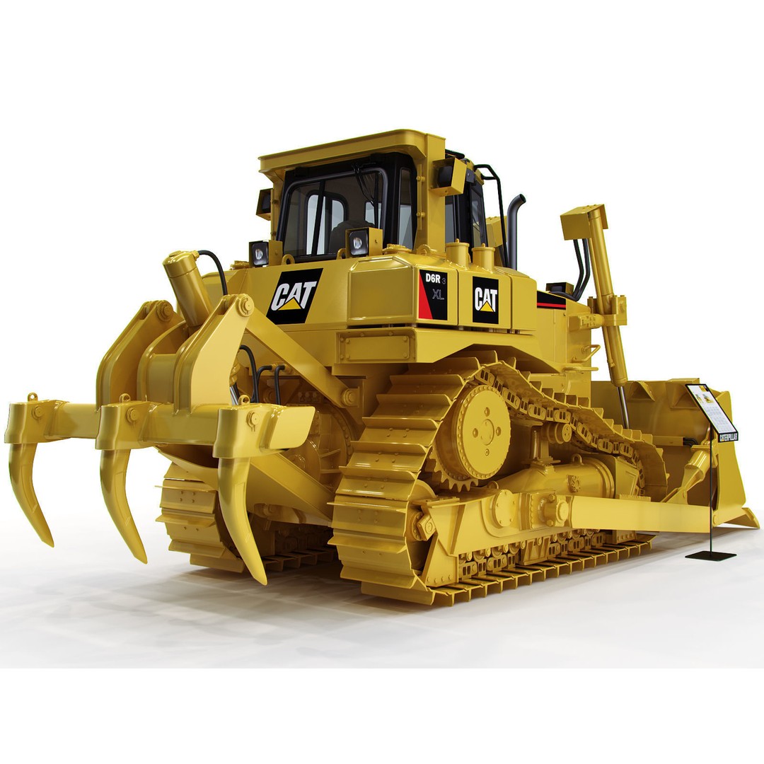 Crawler Dozer D6R 3D Model – High Poly Industrial Machine, FBX, OBJ, Max - View 5