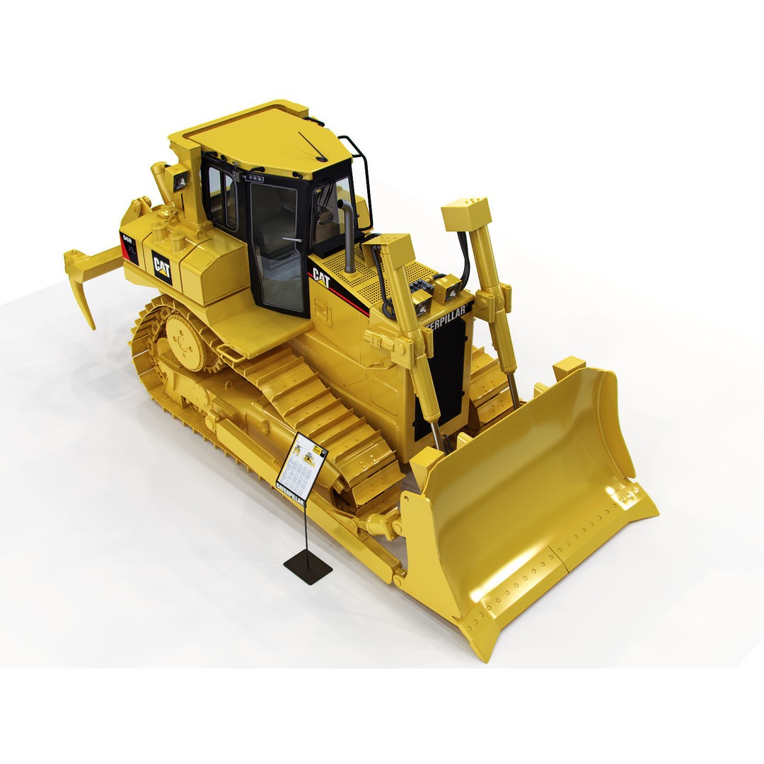 Crawler Dozer D6R 3D Model – High Poly Industrial Machine, FBX, OBJ, Max - View 9
