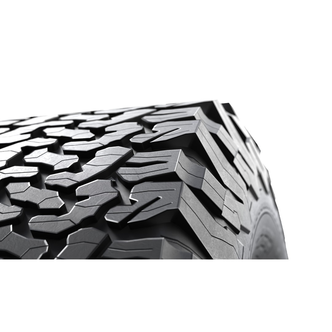 Truck Wheel 3D Model – Low Poly PBR Offroad Asset, FBX, OBJ - View 10