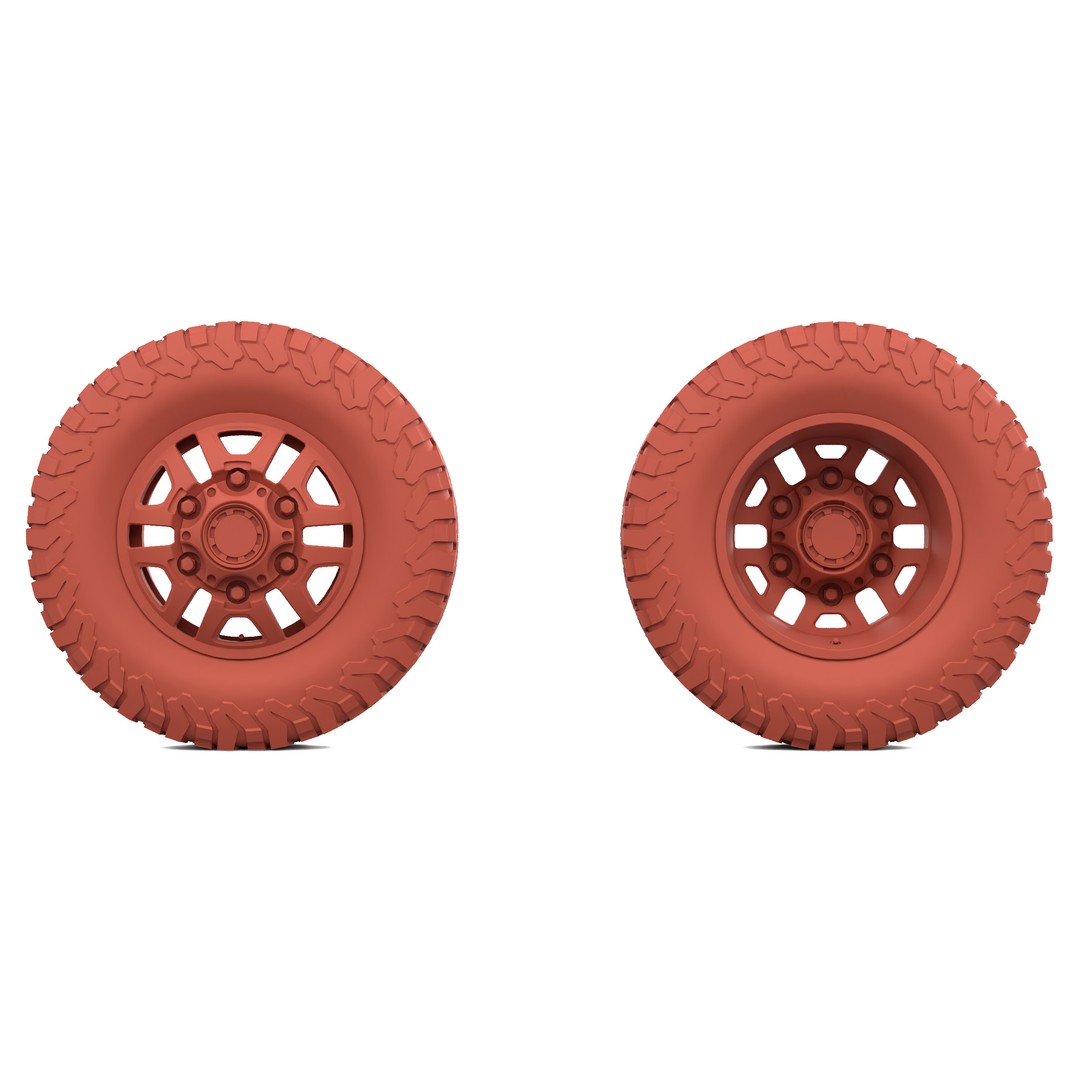 Truck Wheel 3D Model – Low Poly PBR Offroad Asset, FBX, OBJ - View 13