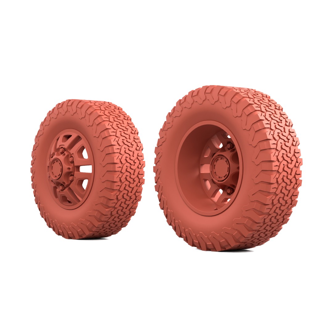 Truck Wheel 3D Model – Low Poly PBR Offroad Asset, FBX, OBJ - View 15