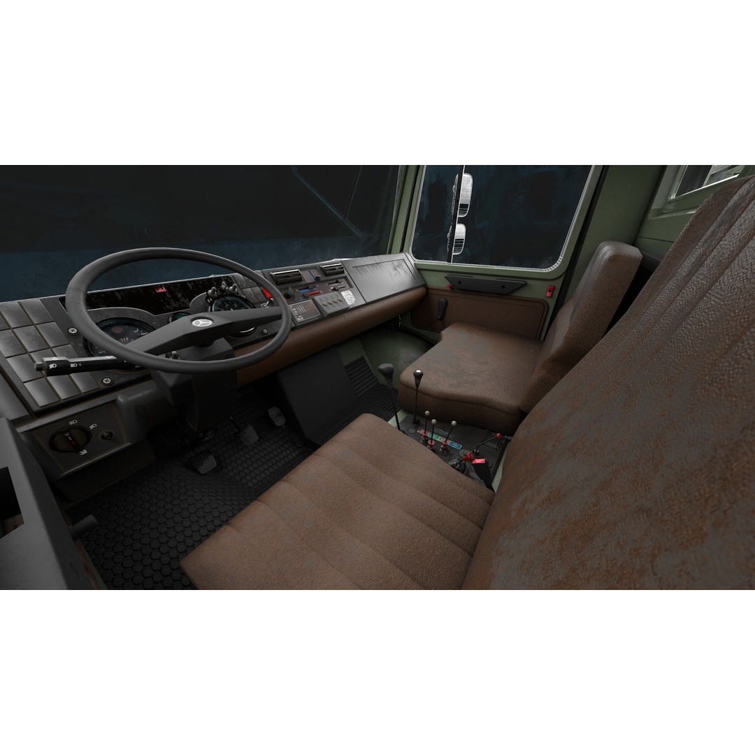 Unimog Military 3D Model – Low Poly PBR Vehicle, FBX, Game Ready - View 14