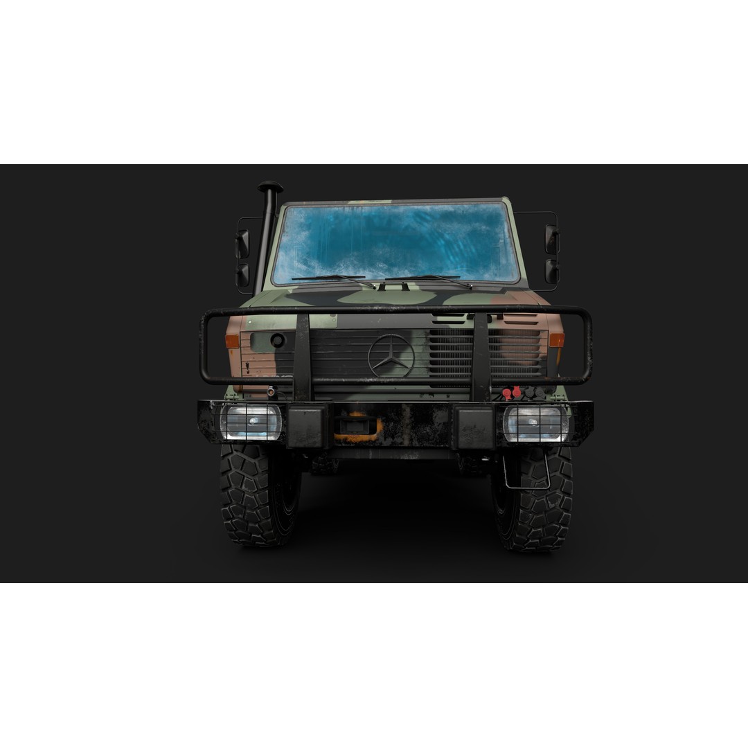 Unimog Military 3D Model – Low Poly PBR Vehicle, FBX, Game Ready - View 6