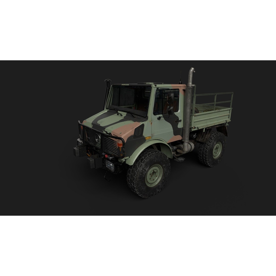 Unimog Military 3D Model – Low Poly PBR Vehicle, FBX, Game Ready - View 7