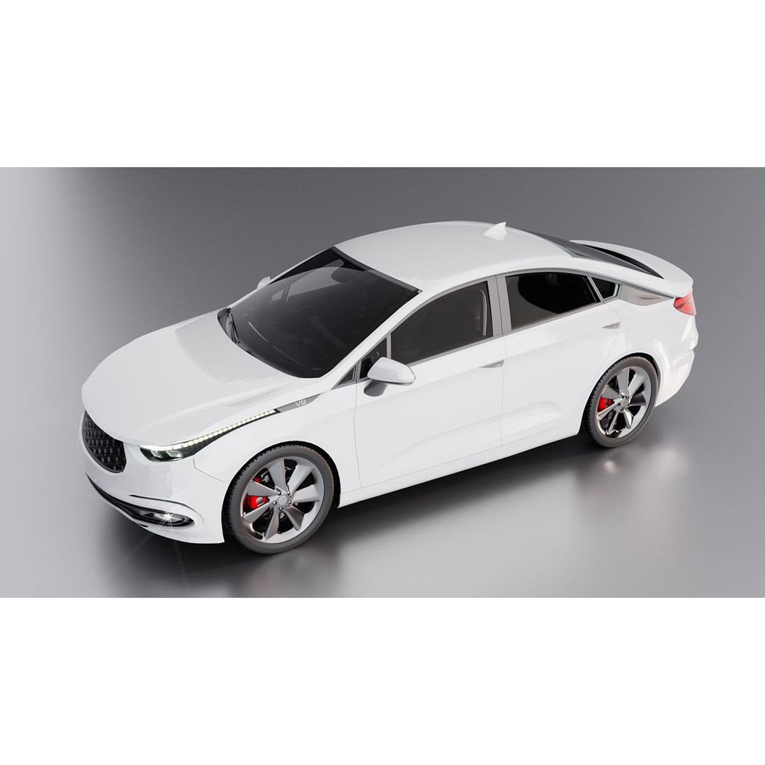 Sportback 3D Model – Generic Vehicle Asset with Customizable Features - View 4