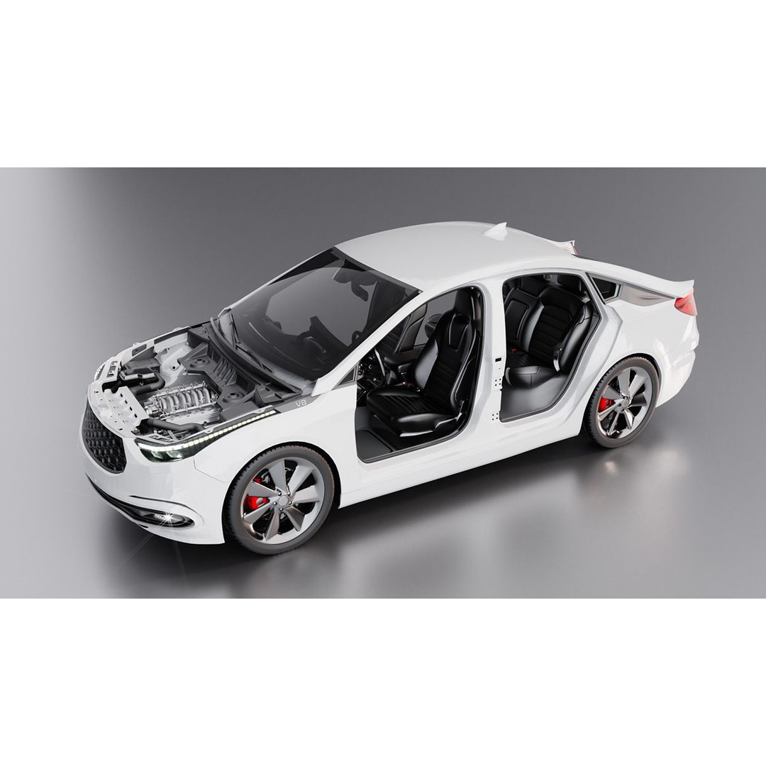 Sportback 3D Model – Generic Vehicle Asset with Customizable Features - View 5