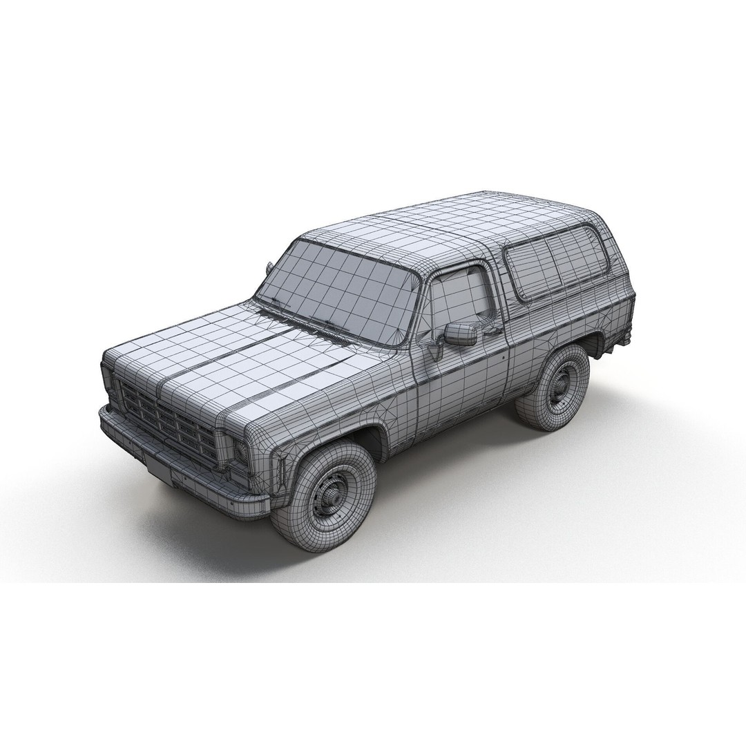 70s 4x4 Offroad Car 3D Model – Low Poly Game Ready, FBX - View 11