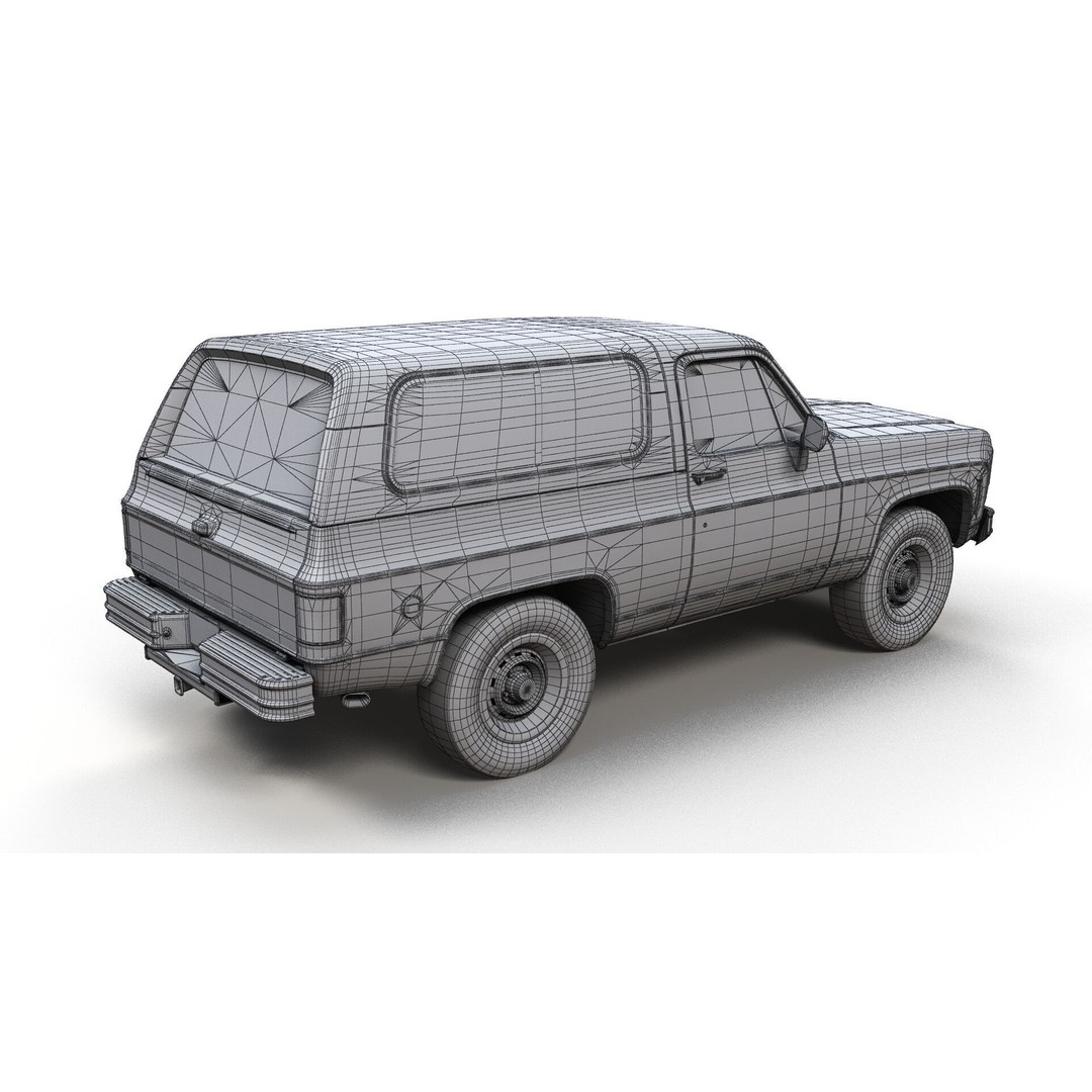 70s 4x4 Offroad Car 3D Model – Low Poly Game Ready, FBX - View 12