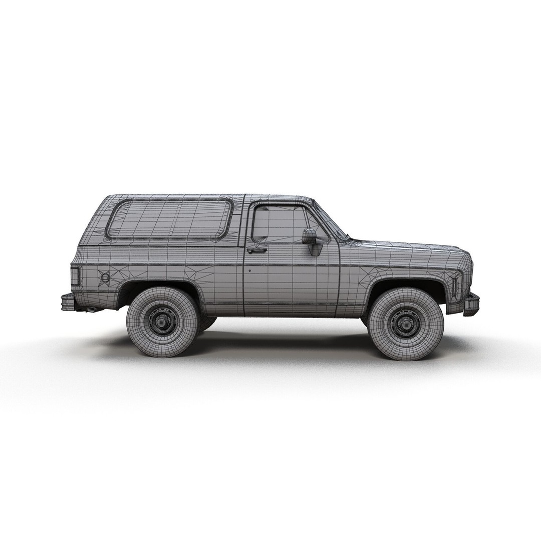 70s 4x4 Offroad Car 3D Model – Low Poly Game Ready, FBX - View 13