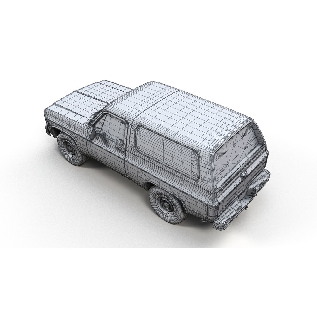 70s 4x4 Offroad Car 3D Model – Low Poly Game Ready, FBX - View 14