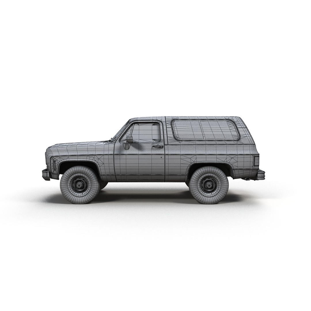70s 4x4 Offroad Car 3D Model – Low Poly Game Ready, FBX - View 15