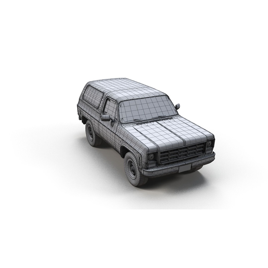 70s 4x4 Offroad Car 3D Model – Low Poly Game Ready, FBX - View 16