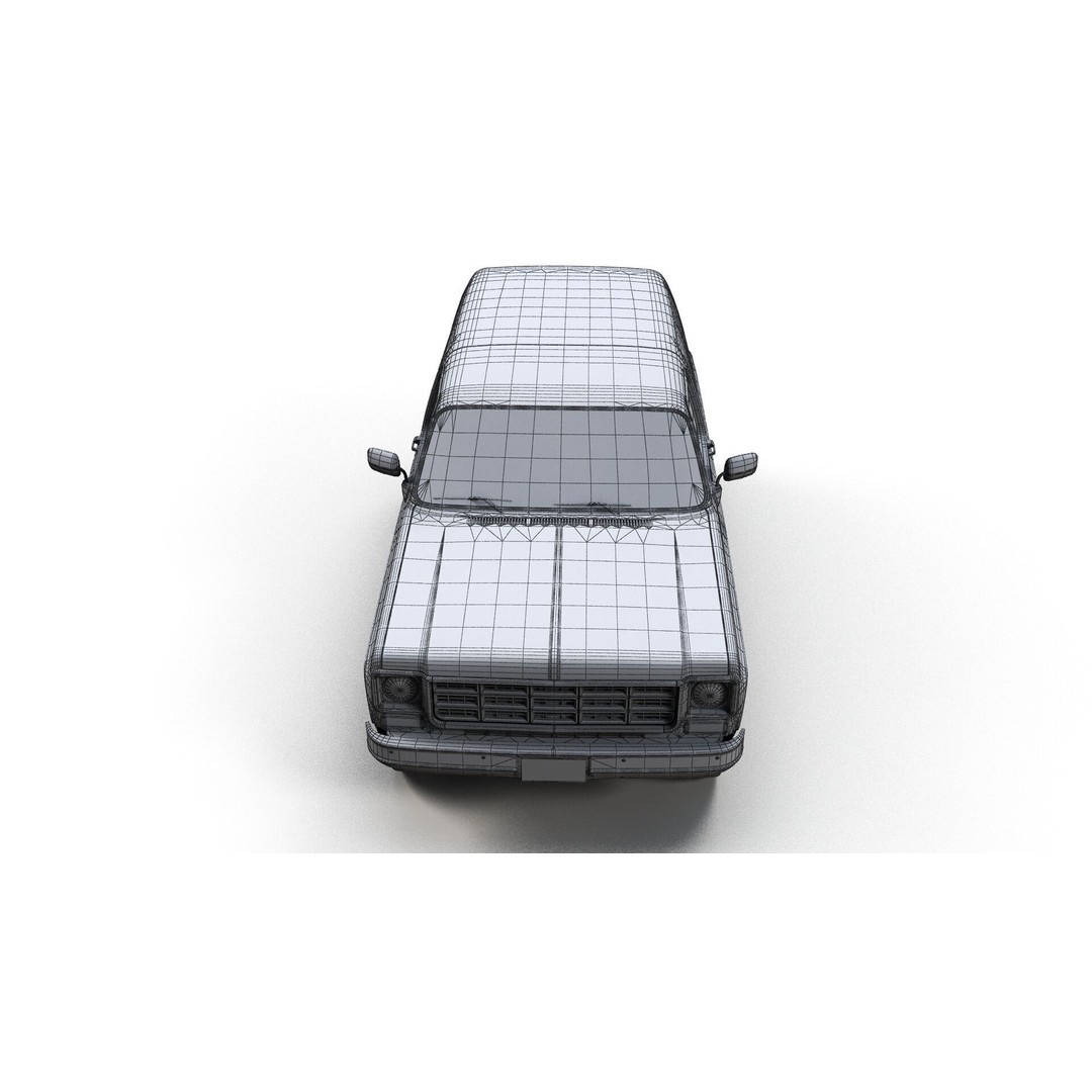 70s 4x4 Offroad Car 3D Model – Low Poly Game Ready, FBX - View 17