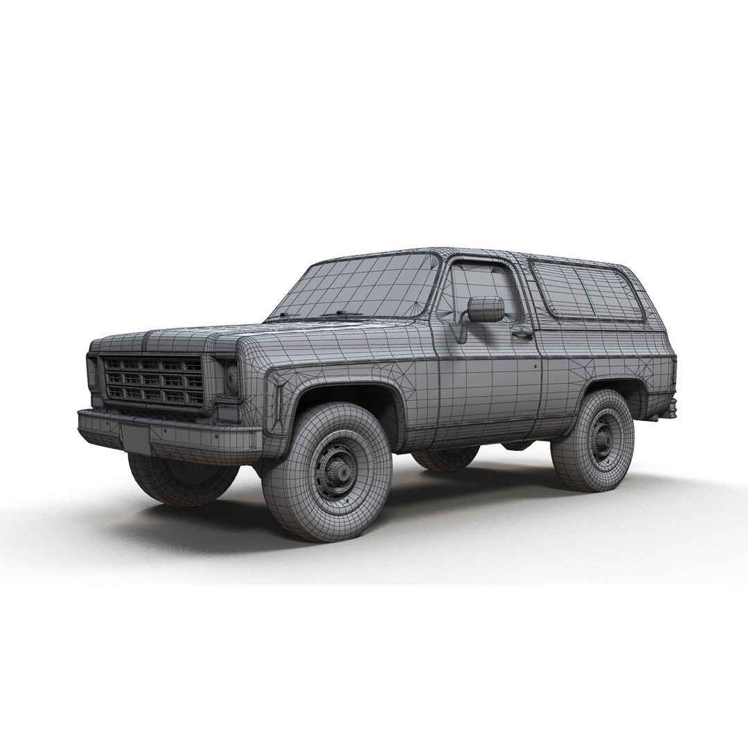 70s 4x4 Offroad Car 3D Model – Low Poly Game Ready, FBX - View 18