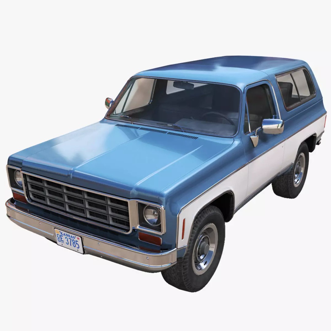 70s 4x4 Offroad Car 3D Model – Low Poly Game Ready, FBX - View 2