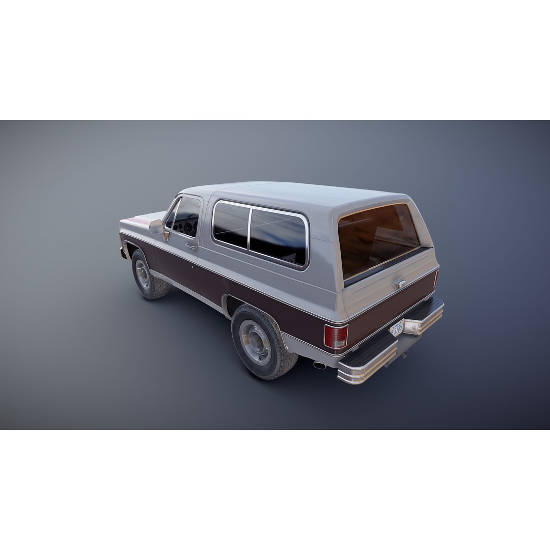 70s 4x4 Offroad Car 3D Model – Low Poly Game Ready, FBX - View 20