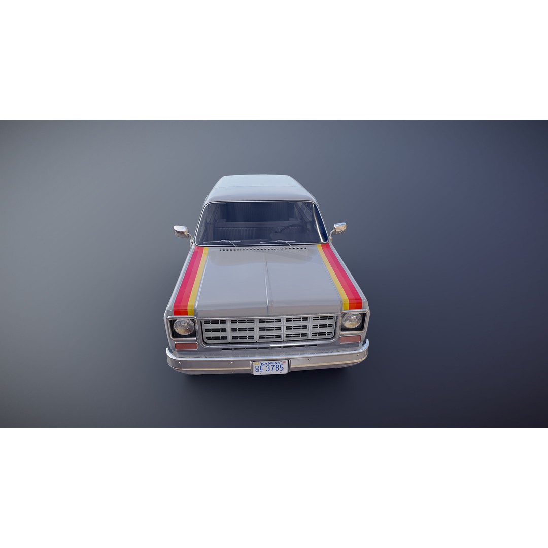 70s 4x4 Offroad Car 3D Model – Low Poly Game Ready, FBX - View 22