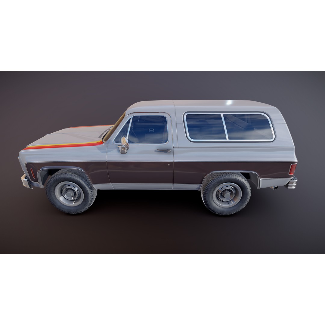 70s 4x4 Offroad Car 3D Model – Low Poly Game Ready, FBX - View 25