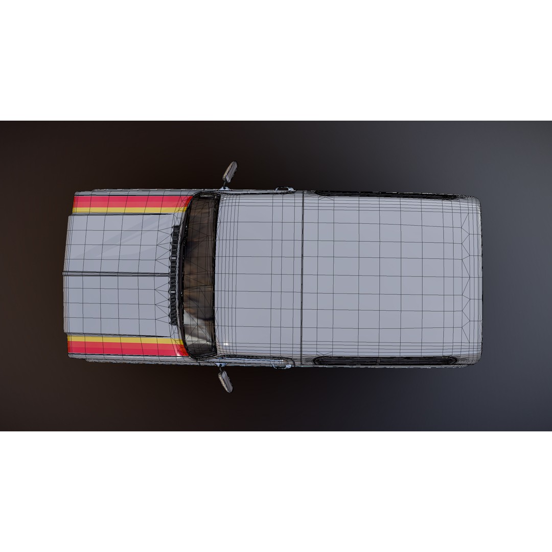 70s 4x4 Offroad Car 3D Model – Low Poly Game Ready, FBX - View 28