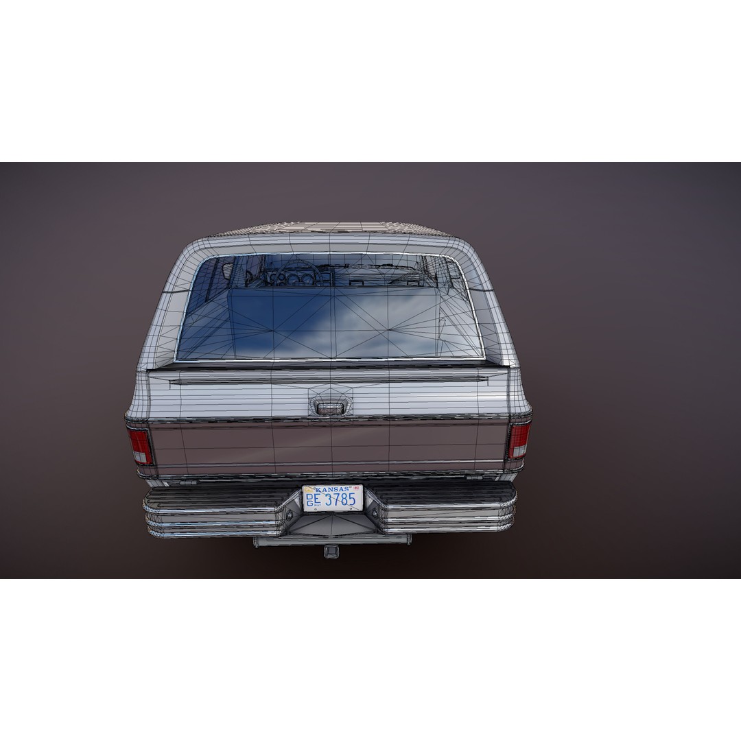 70s 4x4 Offroad Car 3D Model – Low Poly Game Ready, FBX - View 30