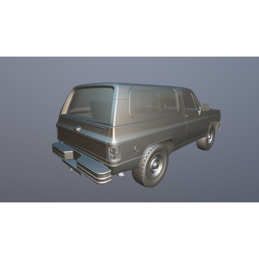 70s 4x4 Offroad Car 3D Model – Low Poly Game Ready, FBX - View 38
