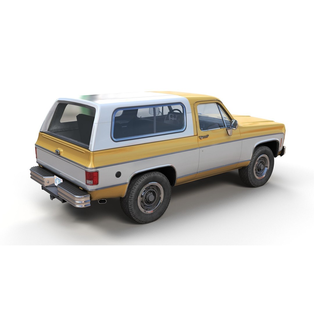 70s 4x4 Offroad Car 3D Model – Low Poly Game Ready, FBX - View 4