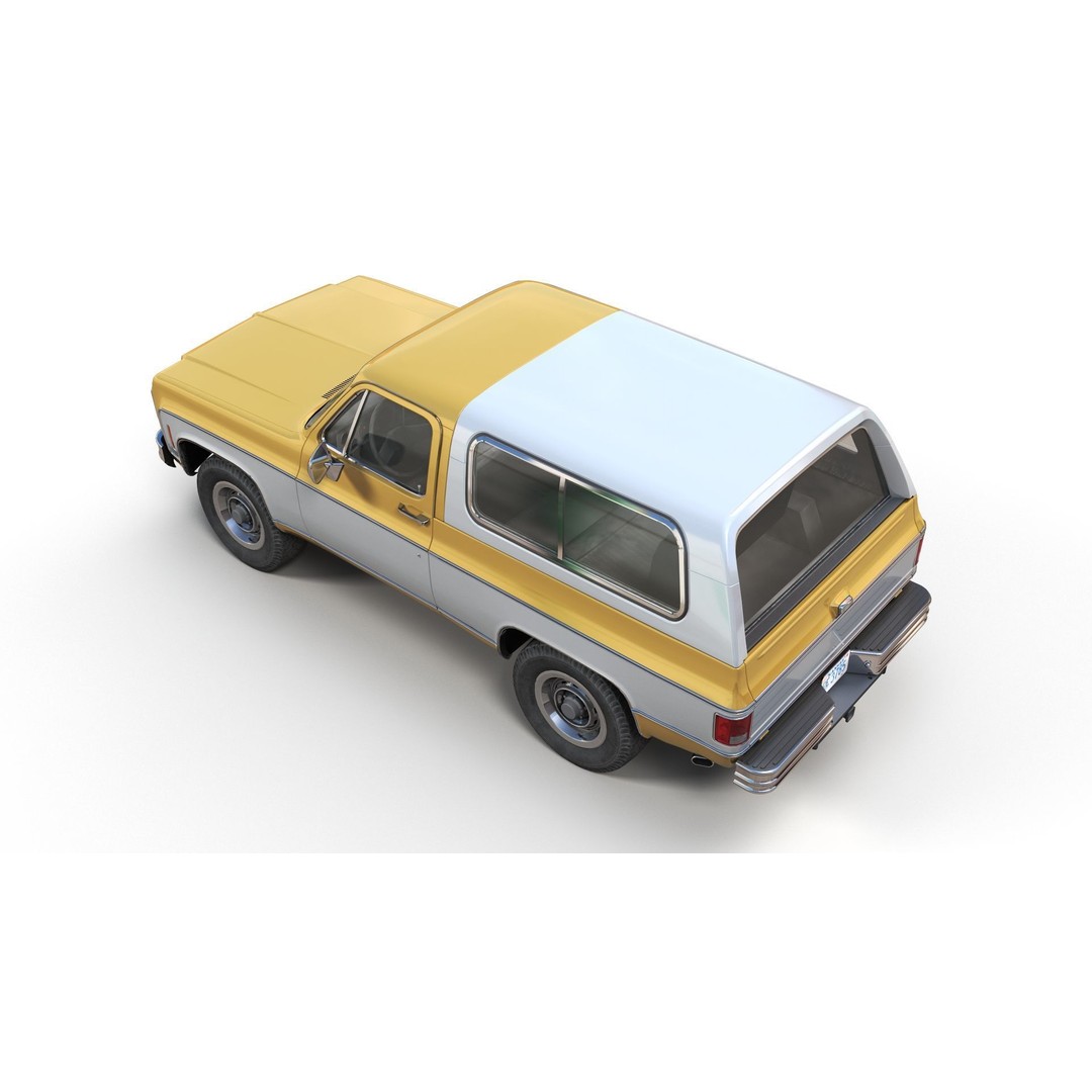 70s 4x4 Offroad Car 3D Model – Low Poly Game Ready, FBX - View 6