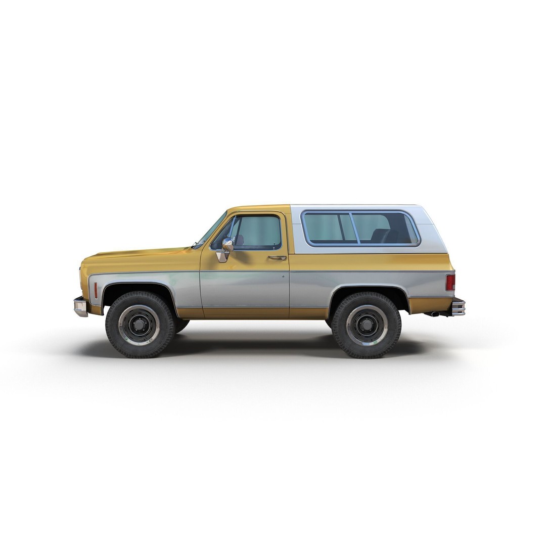 70s 4x4 Offroad Car 3D Model – Low Poly Game Ready, FBX - View 7